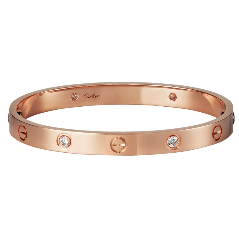 Bracelete Love Cartier Banhada a ouro 18k e prata 925