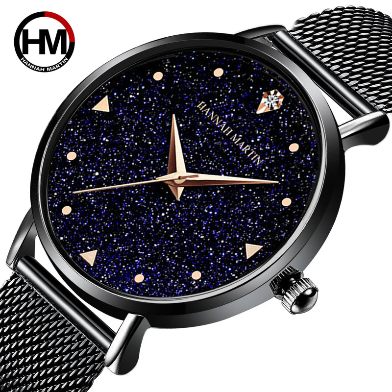 Relógio Feminino Strass Estrelado em Quartzo