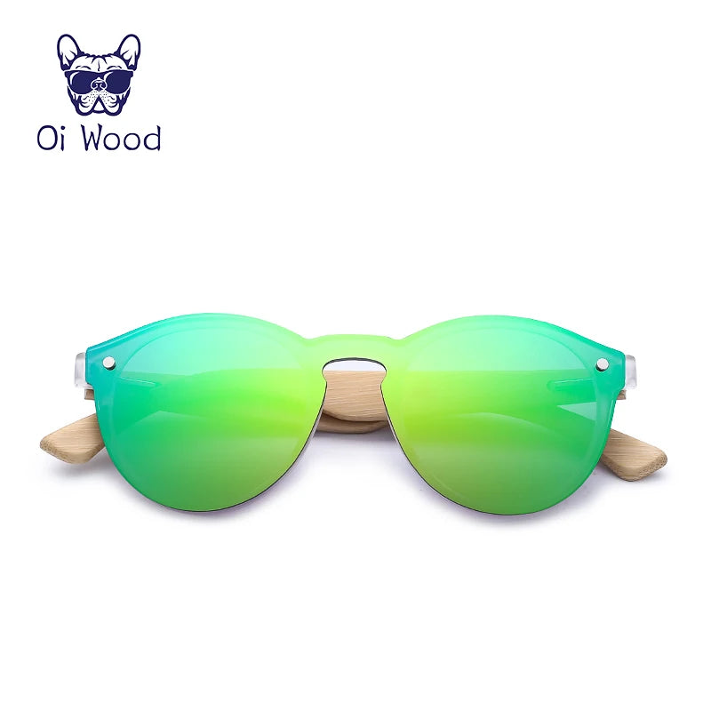 Óculos de Sol Wood Bambu Espelhado Polarizado UV400 Unissex