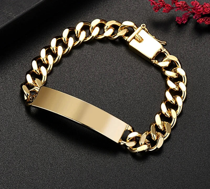 Pulseira Masculina Corrente folheado Ouro 18K