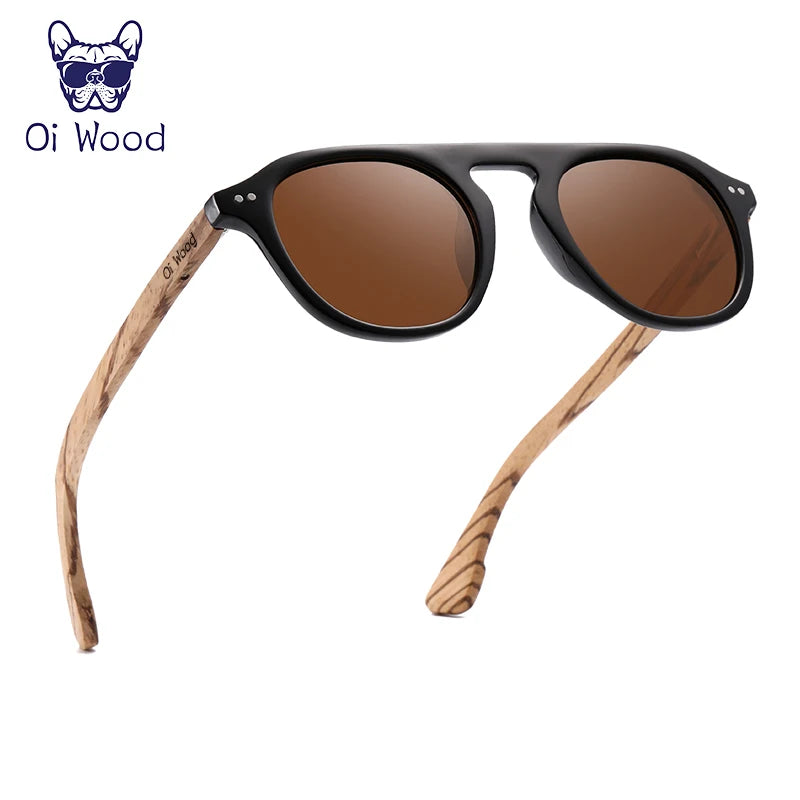 Óculos de Sol Wood Clássico Polarizado UV400 Unissex